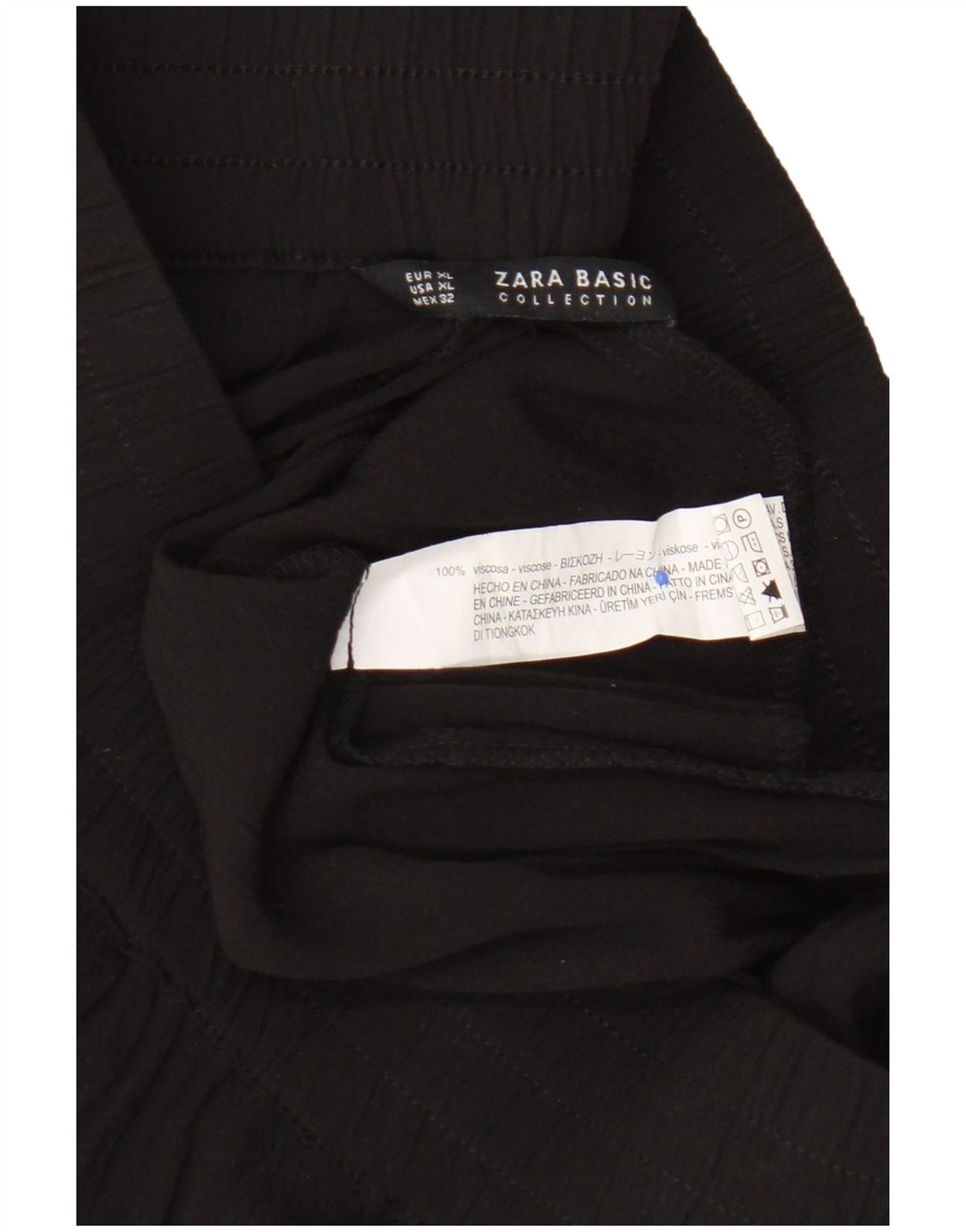 Женские шорты Zara XL W32 Черные из вискозы