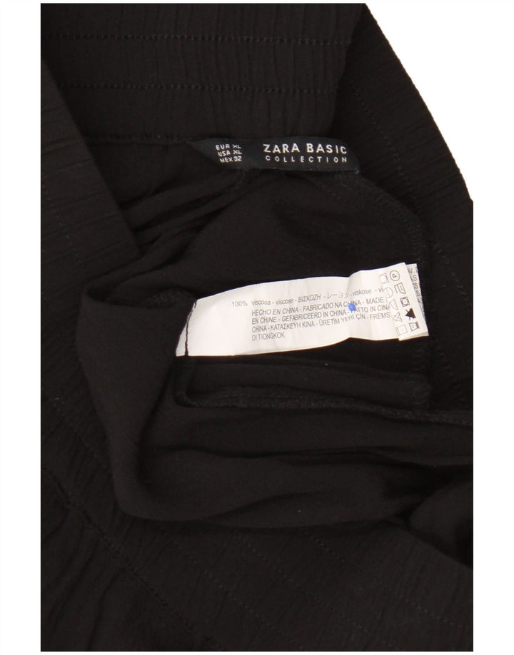 Женские шорты Zara XL W32 Черные из вискозы