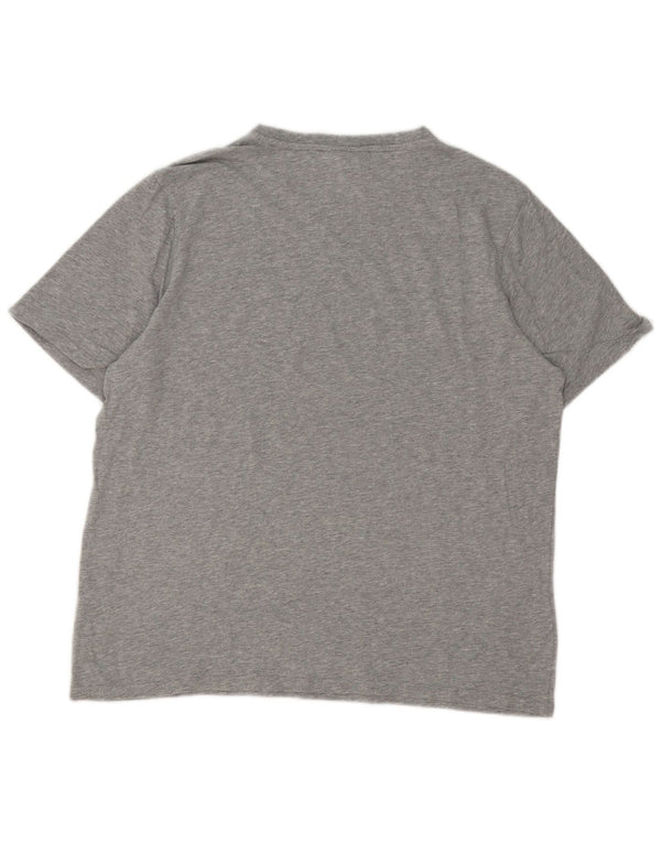 Fila Mens T-Shirt Top Large Grey Flecked Cotton
