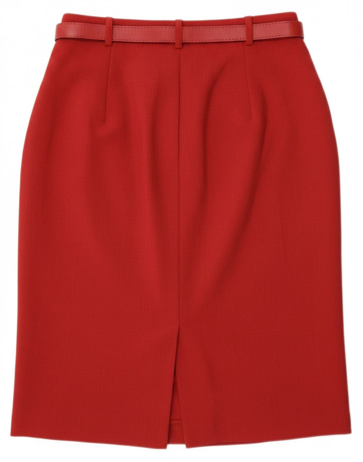 ST. BERNARD Womens Straight Skirt UK 14 Medium W28  Red Polyester