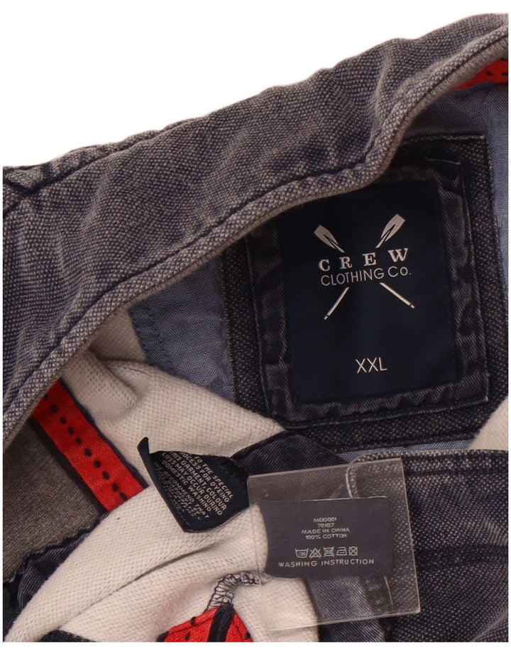 Одежда для экипажа, мужская толстовка с воротником на молнии, джемпер 2XL, темно-синий, хлопок