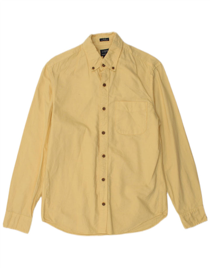 Мужская тонкая рубашка J. Crew, маленькая желтая хлопковая рубашка
