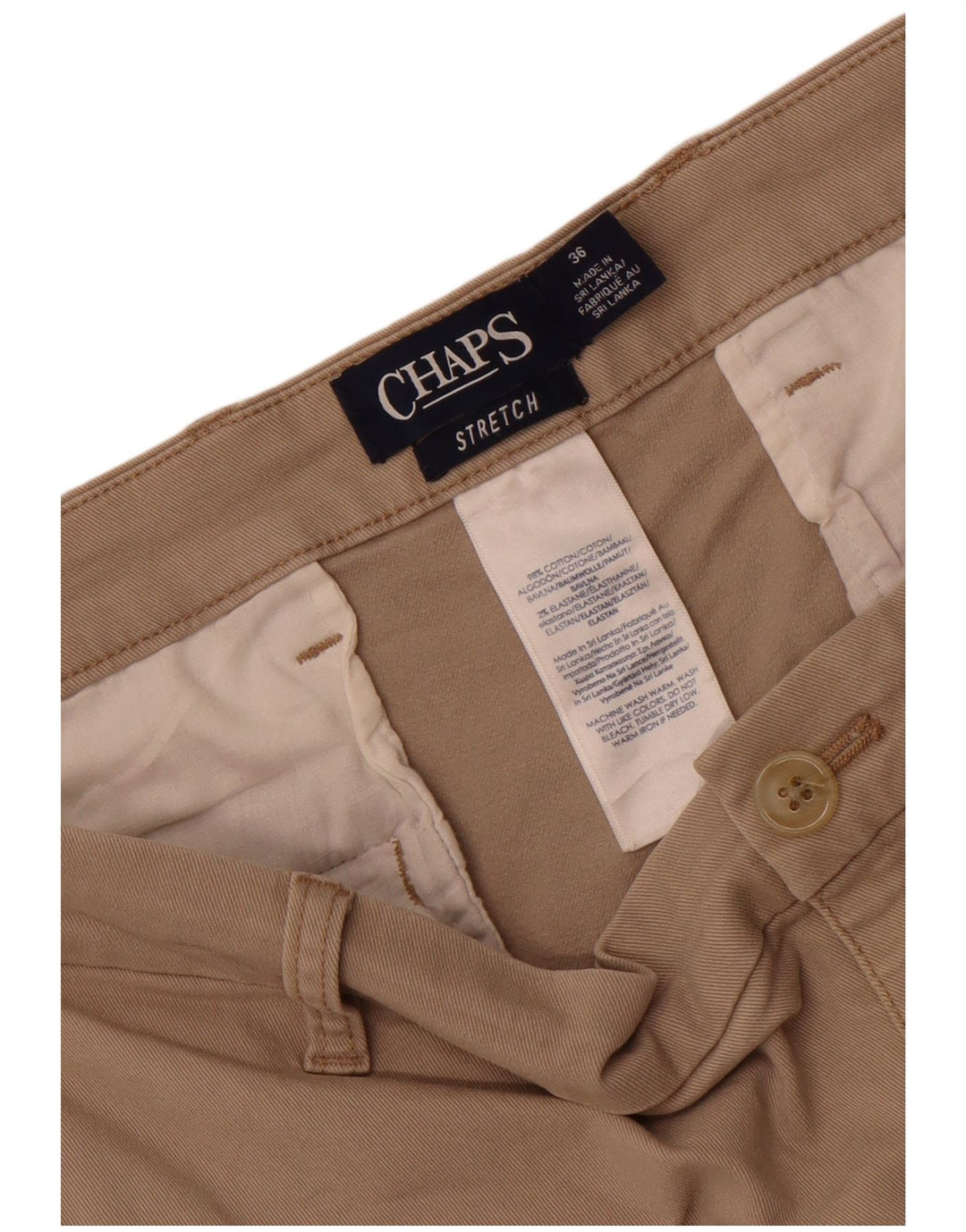Мужские шорты чинос Chaps W36, большие бежевые, хлопок