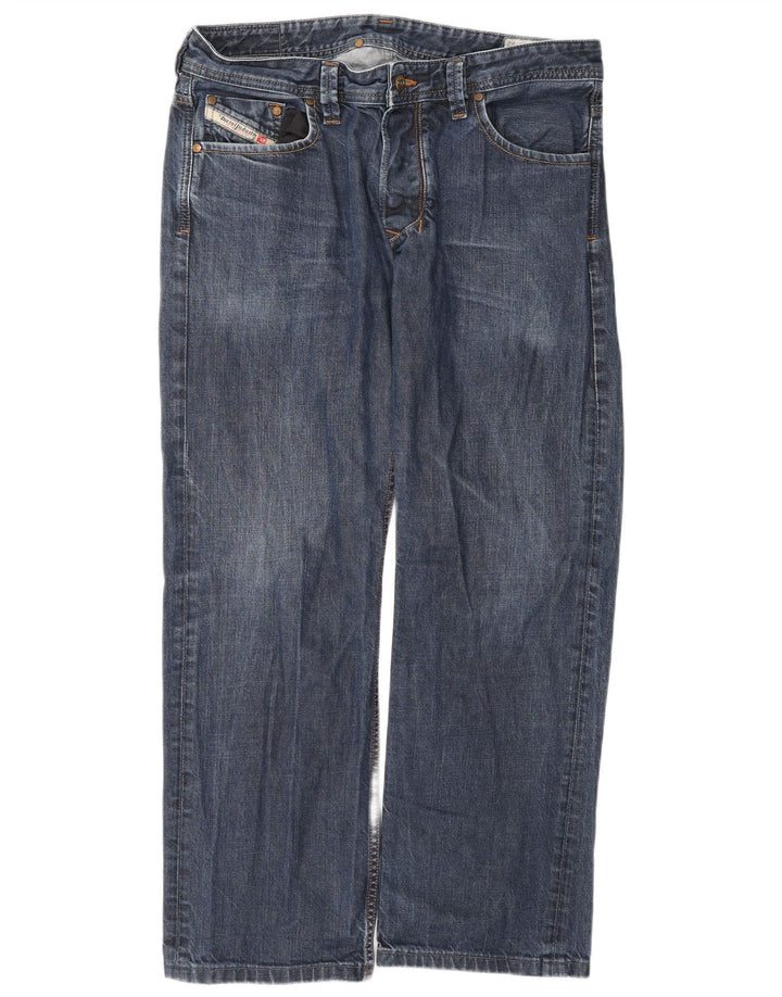Мужские прямые джинсы Diesel W34 L29, синие, хлопок