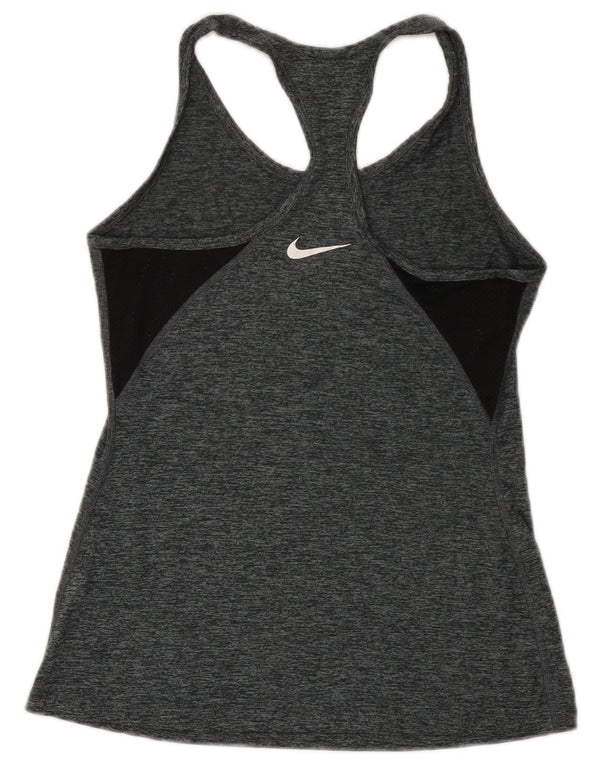Женский жилет Nike Dri Fit UK 8, маленький серый полиэстер с крапинками