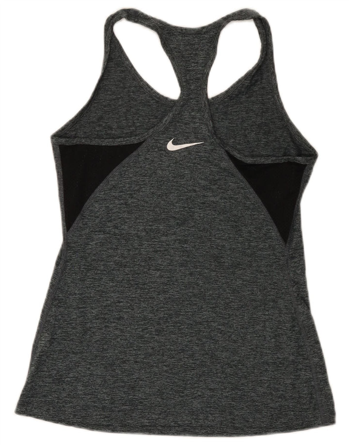 Женский жилет Nike Dri Fit UK 8, маленький серый полиэстер с крапинками