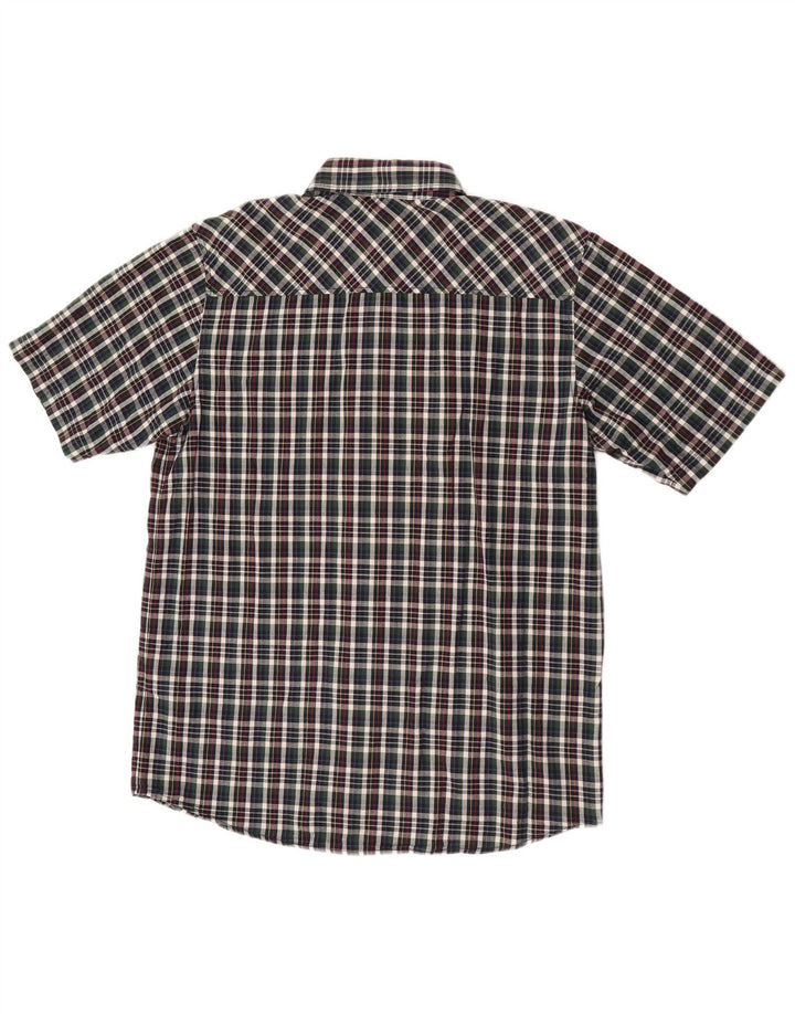 Мужская рубашка с коротким рукавом Carhartt, средний цвет, хлопковая клетка в клетку