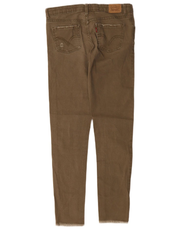 Джинсы суперскинни Levi's Girls 710 с потертостями, 13–14 лет, W28 L27, хаки