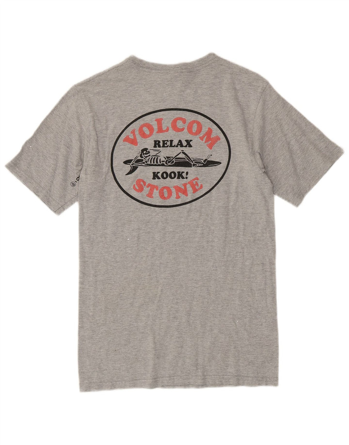 Volcom Мужская футболка с рисунком, маленький серый хлопок