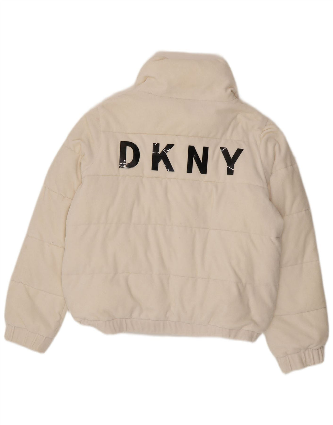 Женская стеганая куртка Dkny с графическим рисунком UK 16, большой размер, белый хлопок