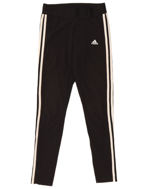Женские леггинсы Adidas UK 8/10, маленькие, черные, хлопковые