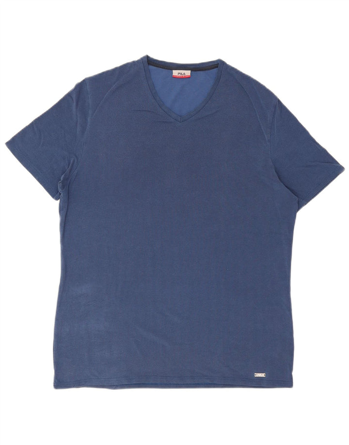 Fila Мужская футболка Top XL Синяя хлопковая елочка