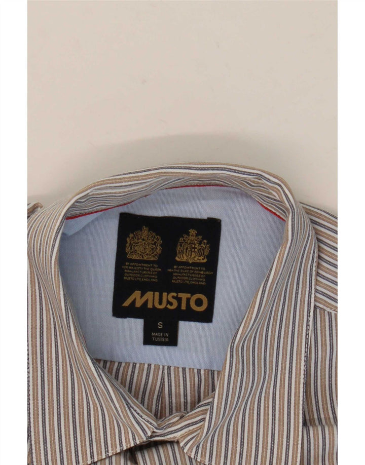 Мужская рубашка Musto, маленькая бежевая в тонкую полоску