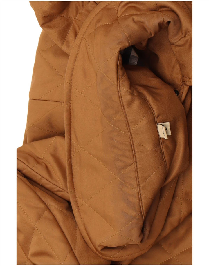 Женская стеганая куртка Burberry UK 16, большой размер, бежевый хлопок