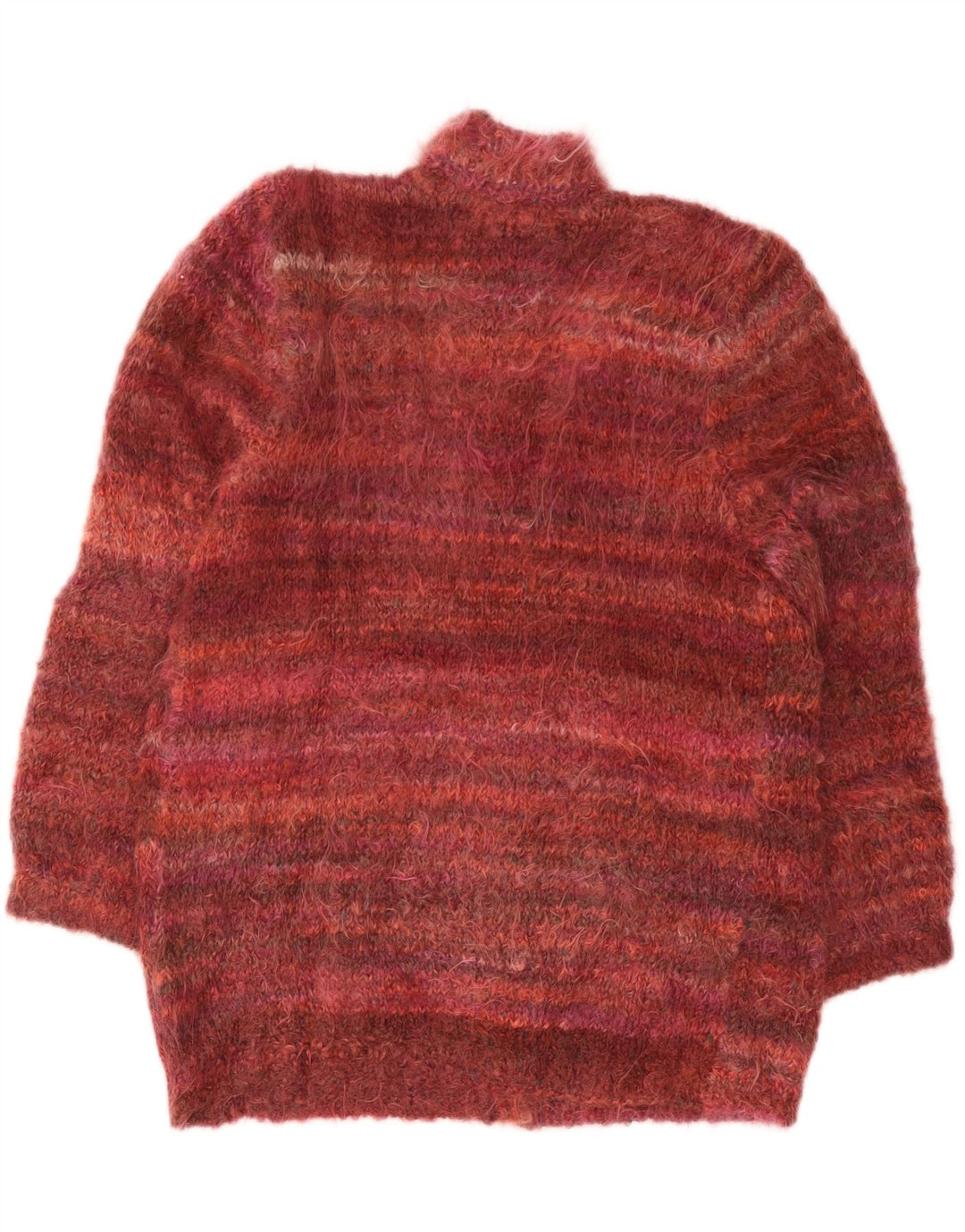 Винтажный женский свободный кардиган-свитер UK 18 XL бордового цвета