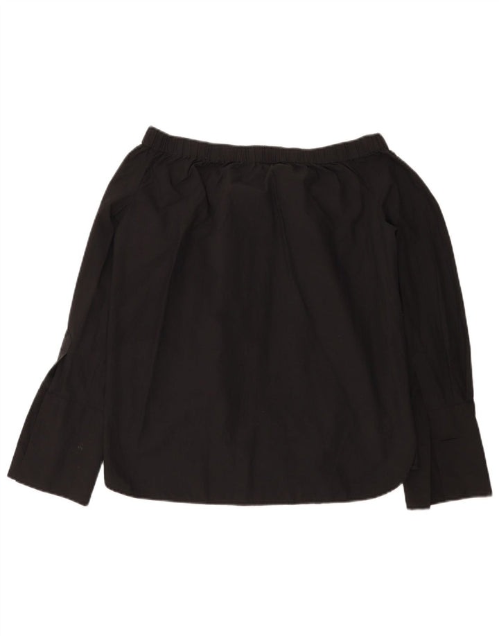 Женский оверсайз-топ с открытыми плечами Zara UK 6 XS, черный