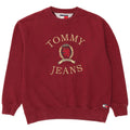 Мужской свитшот с рисунком Tommy Hilfiger, джемпер среднего цвета, бордовый хлопок, хлопок
