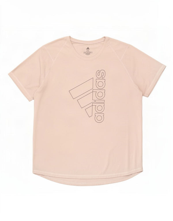 Женская футболка Adidas Aeroready с рисунком, Великобритания, 24/26, 2XL, серый полиэстер
