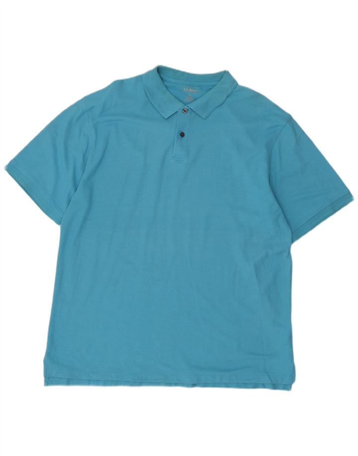 Мужская рубашка поло L.L.BEAN XL, синяя, хлопок