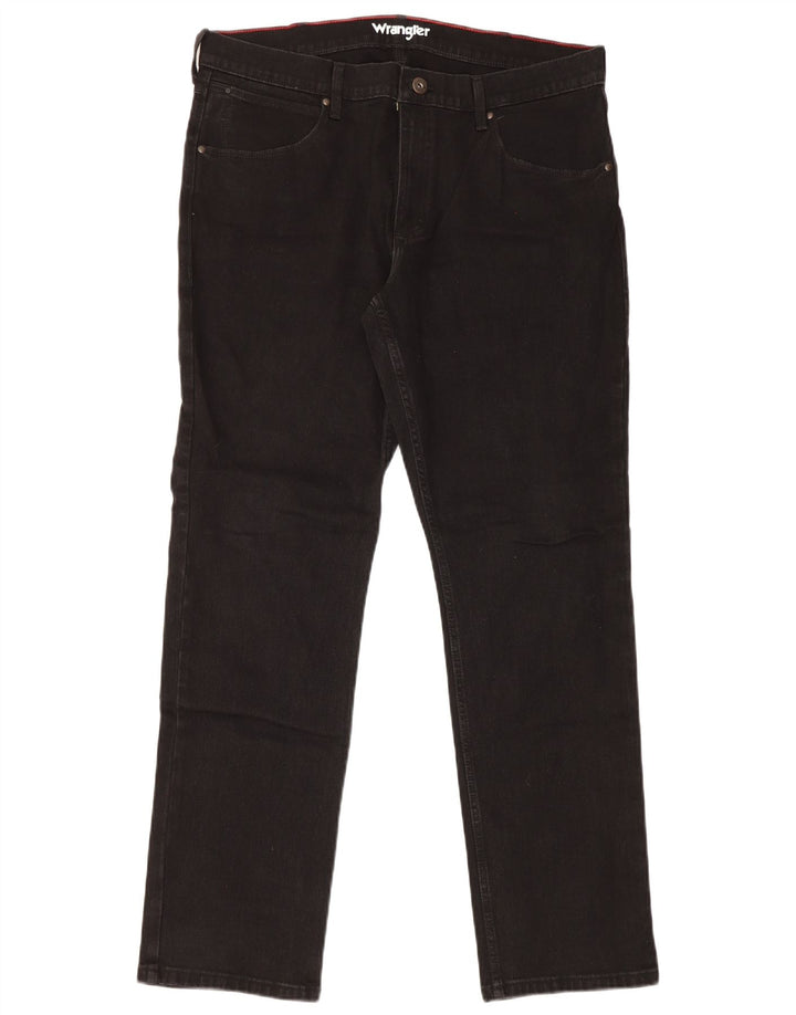 Женские прямые джинсы Wrangler W36 L32 черного цвета, хлопок