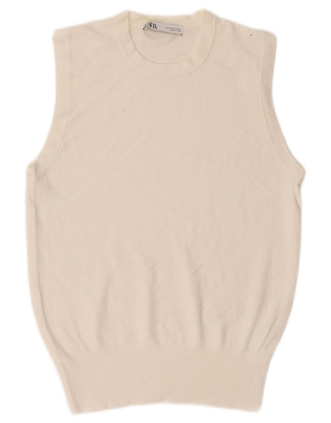 Женская майка Zara Vest UK 12, средний цвет из белой вискозы