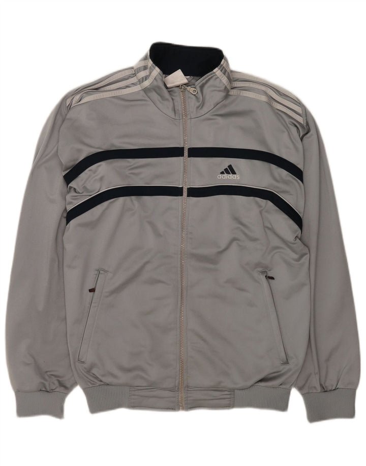 Мужской спортивный костюм Adidas с графическим рисунком, верхняя куртка, большой серый полиэстер с цветными блоками