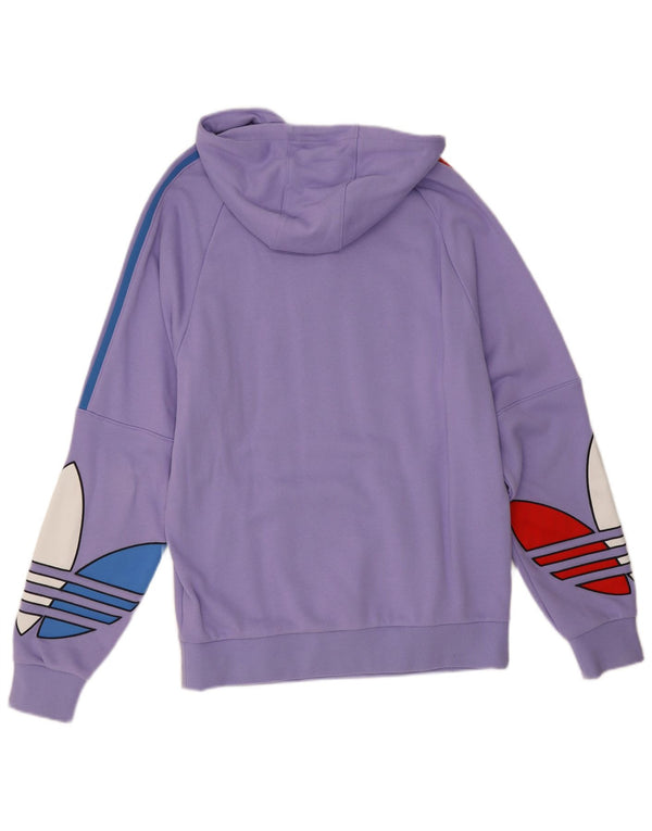 Женский джемпер с капюшоном Adidas UK 16, большой фиолетовый, хлопок