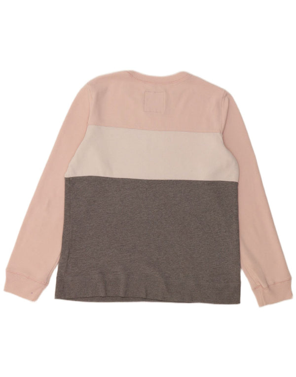 HOLLISTER Женский свитшот с рисунком UK 16, большой серый с цветными блоками