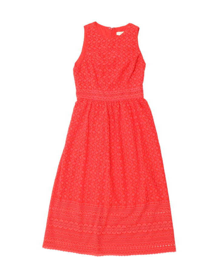 MONSOON Womens Sleeveless Maxi Dress UK 10 Small  Red Floral Polyester Vintage Monsoon and Second-Hand Monsoon from Messina Hembry 