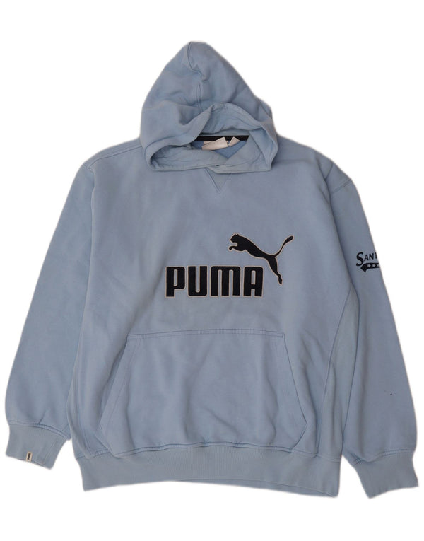 Мужской джемпер с капюшоном с рисунком Puma XL, синий хлопок