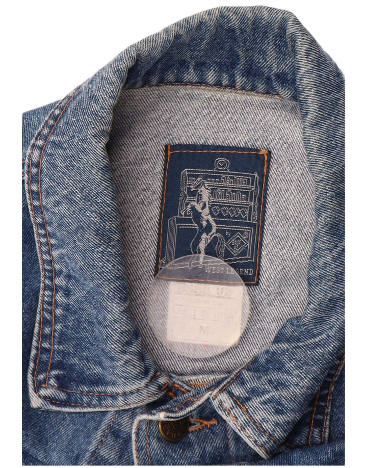 VINTAGE Mens Denim Jacket UK 38 Medium Blue Cotton
