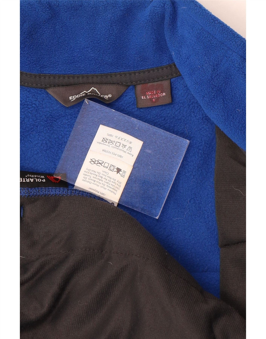 Мужской флисовый жилет EDDIE BAUER UK 36, маленький синий, полиэстер с цветными блоками