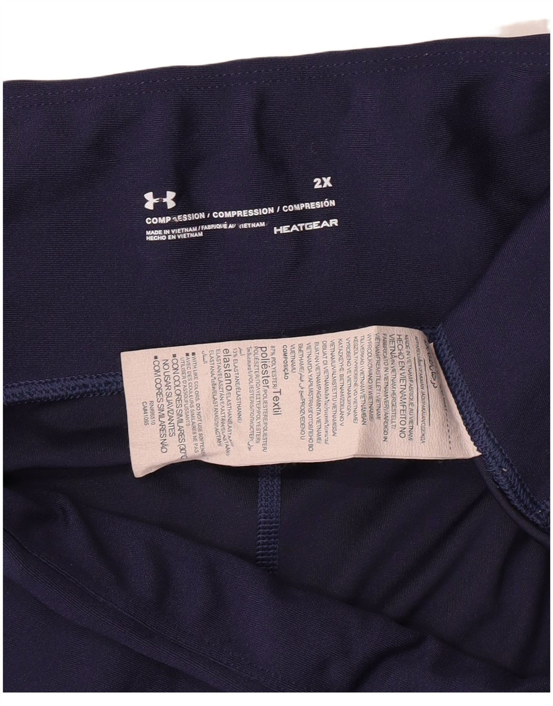Женские компрессионные леггинсы-капри Under Armour, Великобритания 20, 2XL, темно-синие, спортивные