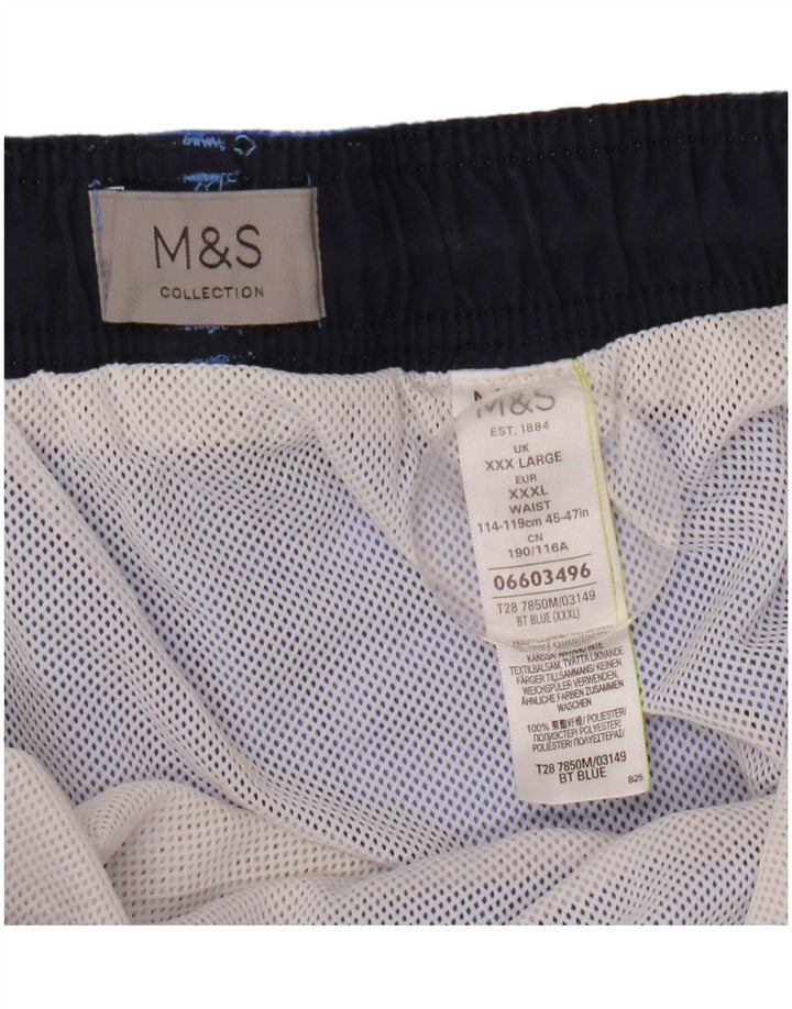 Мужские шорты для плавания Marks & Spencer 3XL, синие, полиэстер