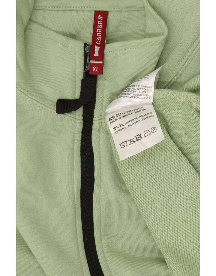Мужской свитшот с воротником на молнии Carrera XL, зеленый хлопок