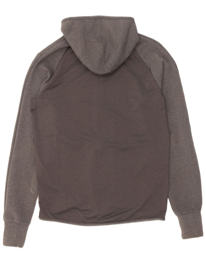 Мужской свитер с капюшоном на молнии Adidas среднего серого цвета, хлопок