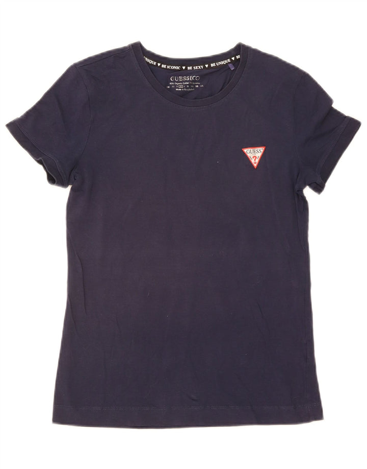Guess Женская футболка Top UK 12 Medium Navy Blue