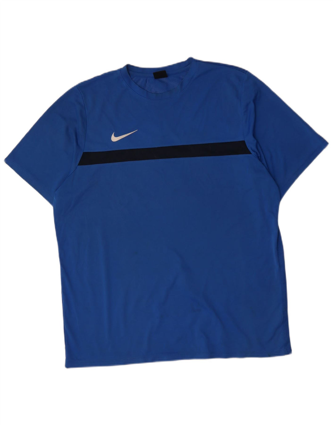 Мужская футболка NIKE Dri Fit 2XL, синяя, полиэстер с цветными блоками