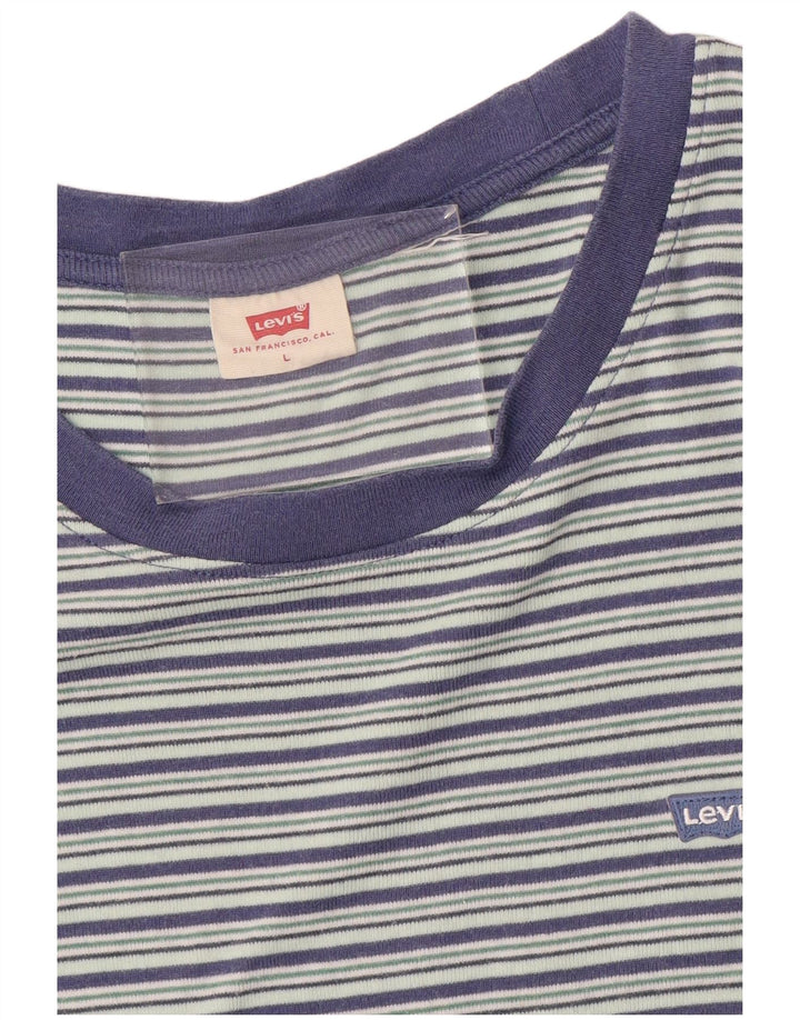 Женская футболка LEVI'S Top UK 14, большая синяя полоска
