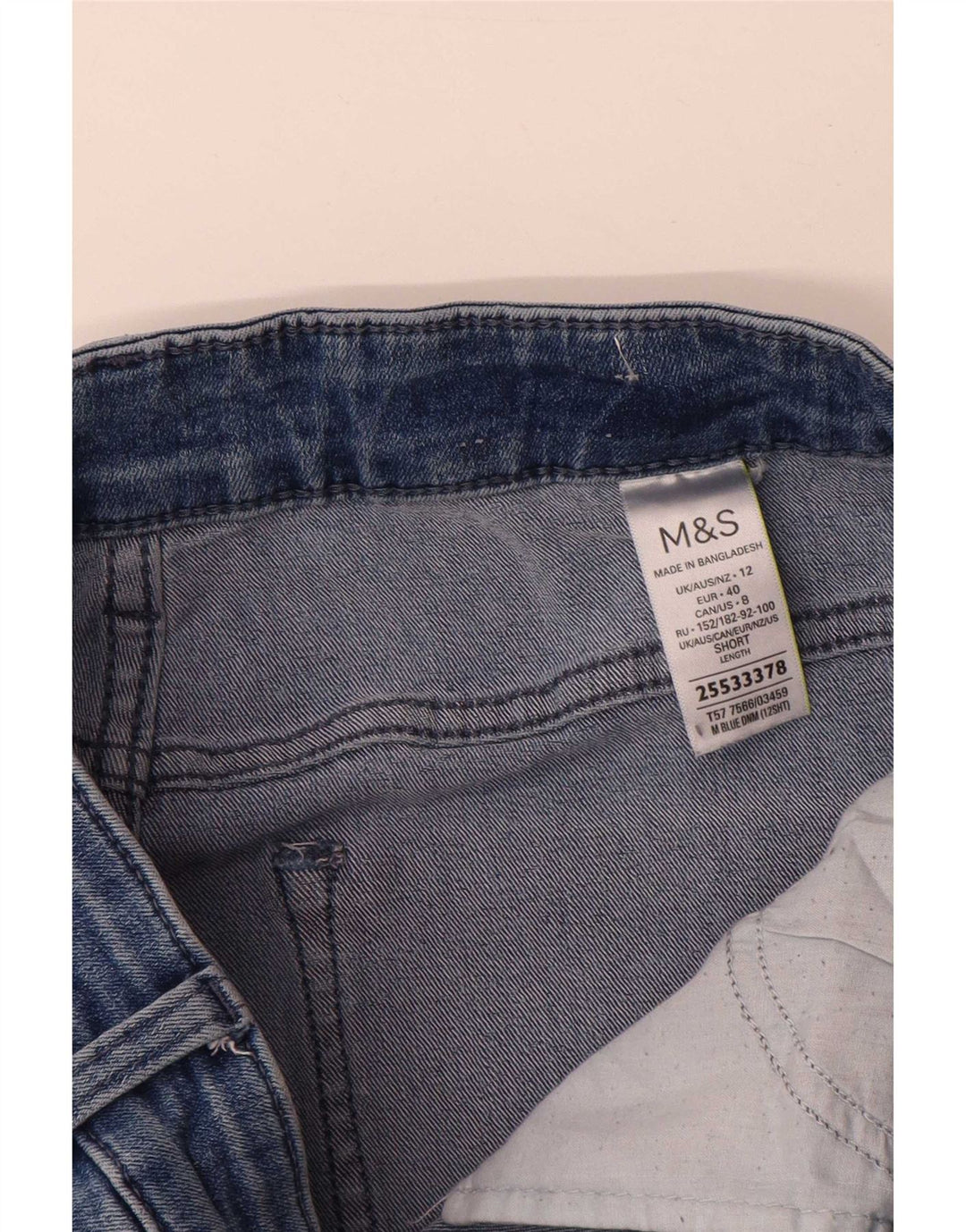 Женские прямые джинсы Marks & Spencer UK 12, средние W30 L29, синие, хлопок