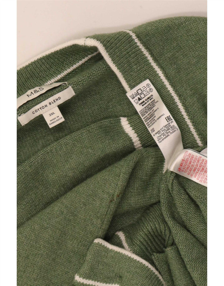 Мужской кардиган-свитер Marks & Spencer 2XL зеленый полиэстер