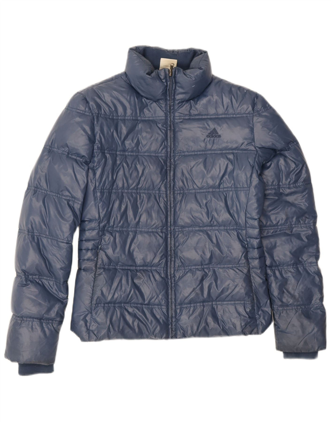 Женская стеганая куртка Adidas UK 12 Medium Navy Blue Полиамид