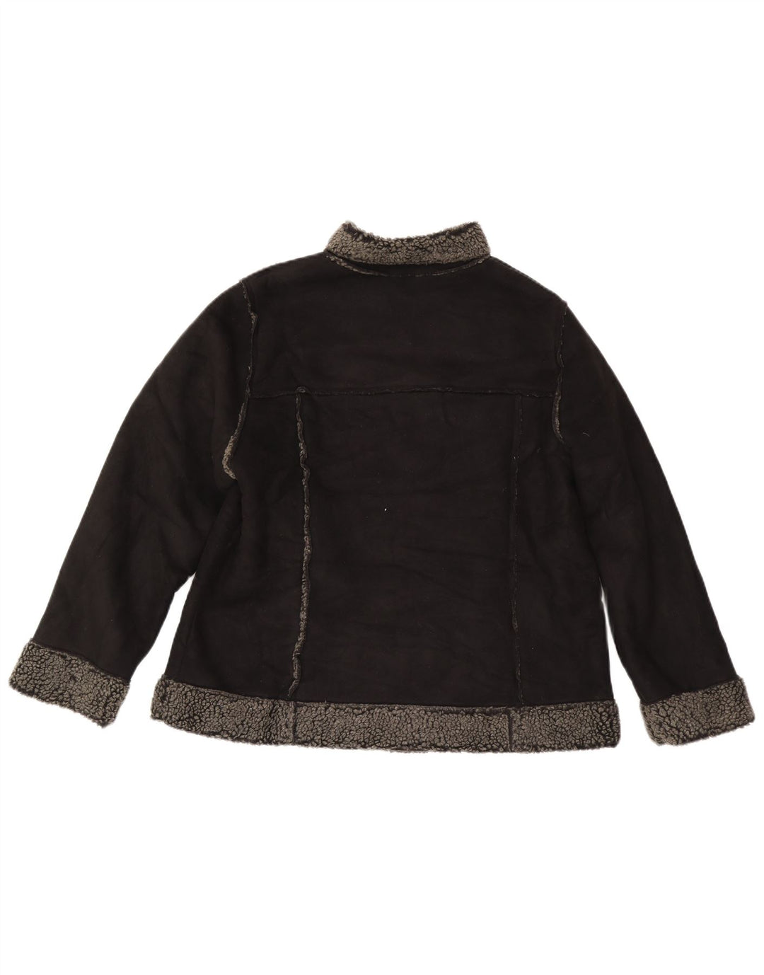 Женская куртка из шерпы Marks & Spencer UK 18 XL, черный полиэстер