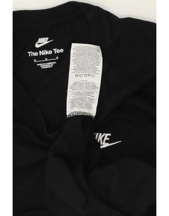Мужской топ Nike с длинным рукавом, средний черный, хлопок
