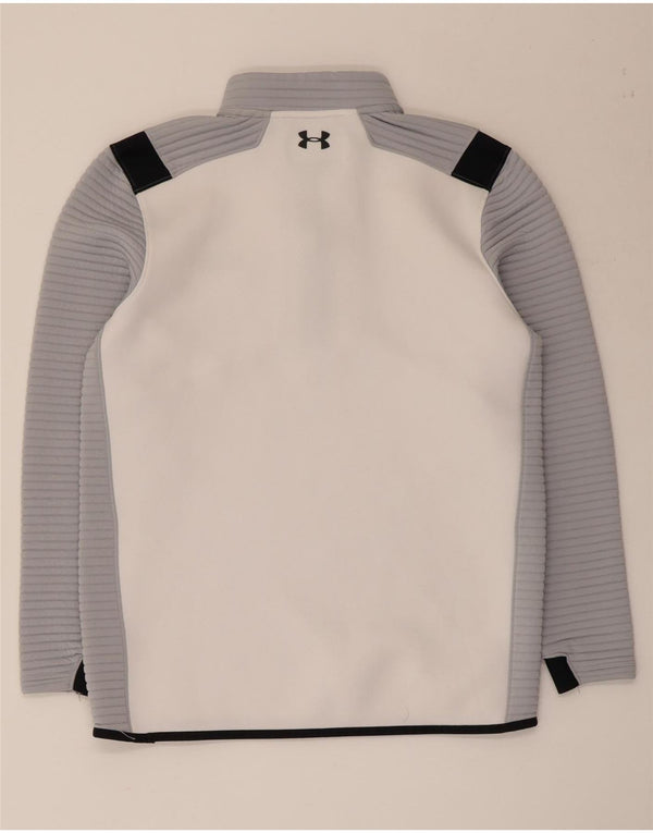 Мужской пуловер-пуловер Under Armour, спортивный костюм, средний белый цвет с цветными блоками