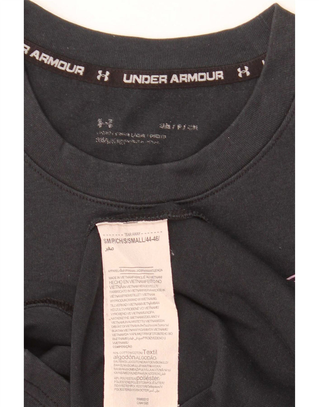Мужская футболка с рисунком Under Armour, маленький черный хлопковый топ