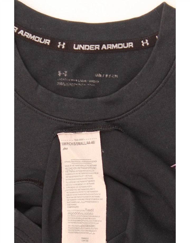 Мужская футболка с рисунком Under Armour, маленький черный хлопковый топ