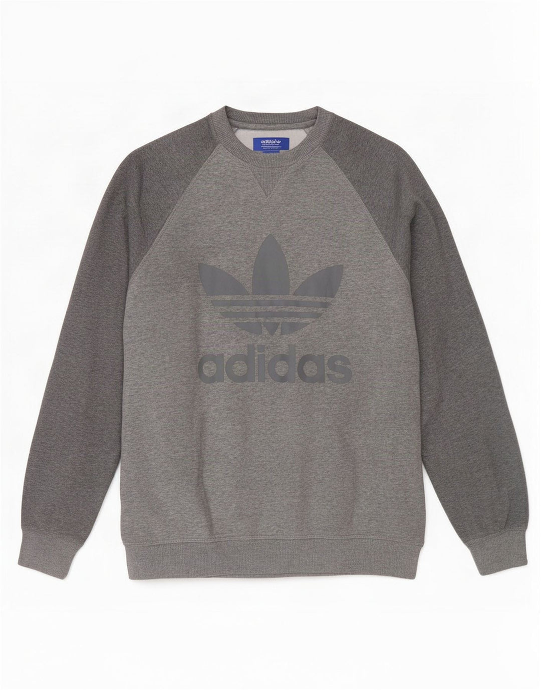 Мужской свитшот Adidas с графическим рисунком, маленький серый хлопковый джемпер
