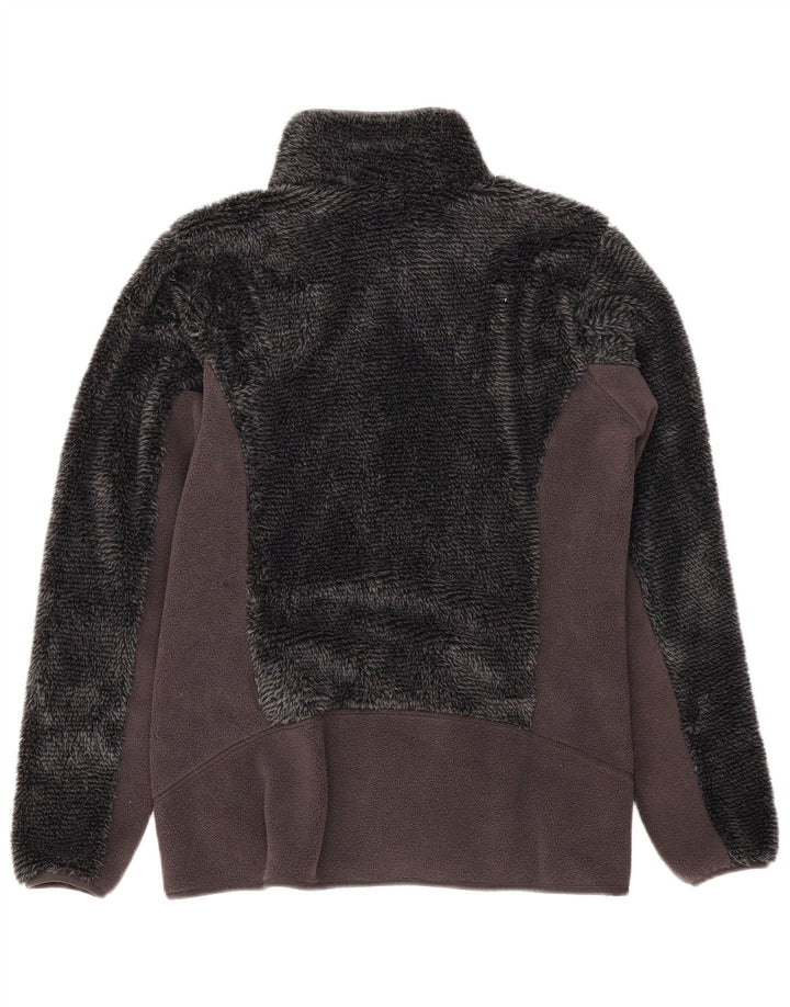Женская флисовая куртка Jack Wolfskin UK 14, средний серый полиэстер с цветными блоками