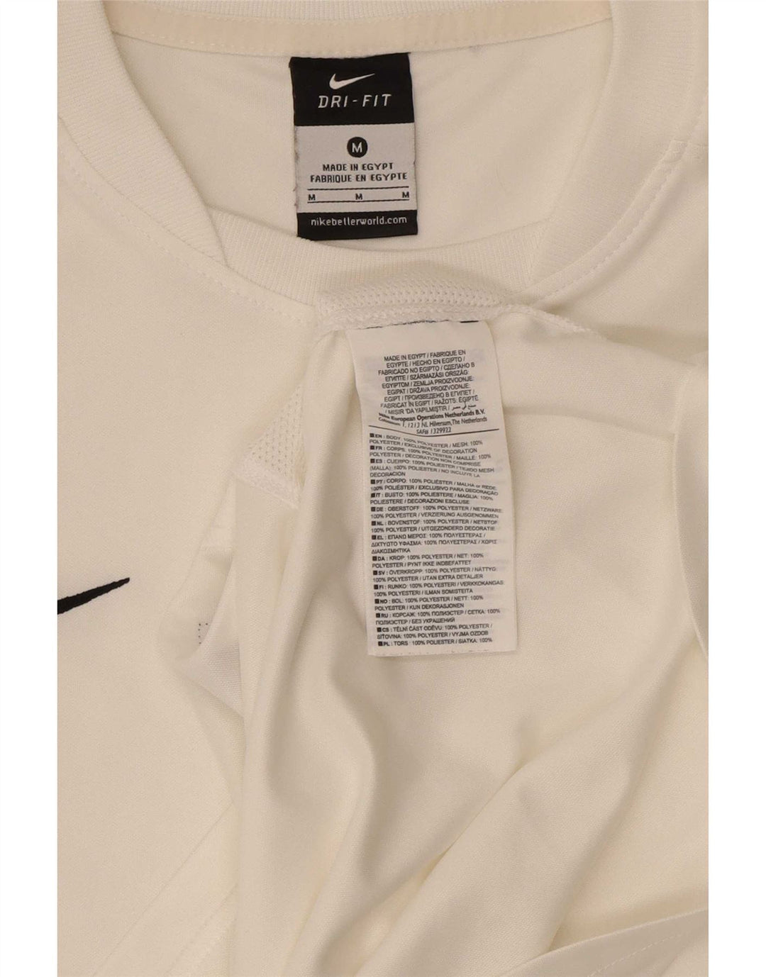 Мужская футболка Nike Dri Fit, средний белый полиэстер